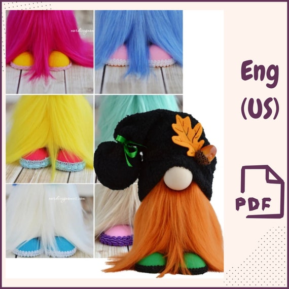 Make Cozy Gnome Boots PDF Pattern for Easy No Sew Gnomes