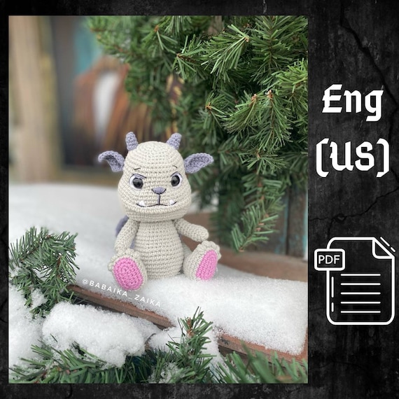 Crochet Amigurumi Gargoyle Plush Toy PDF Pattern