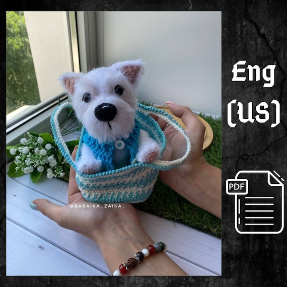 Crochet West Highland Terrier Puppy PDF Pattern DIY Tutorial