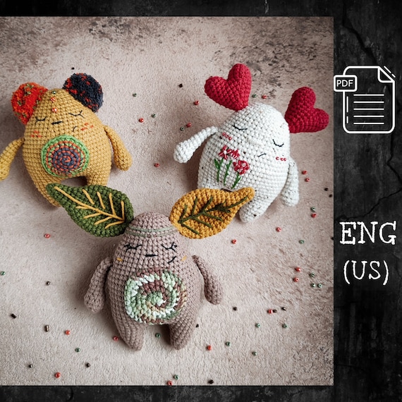Crochet 3 Amigurumi Monsters PDF Pattern Set DIY Tutorial
