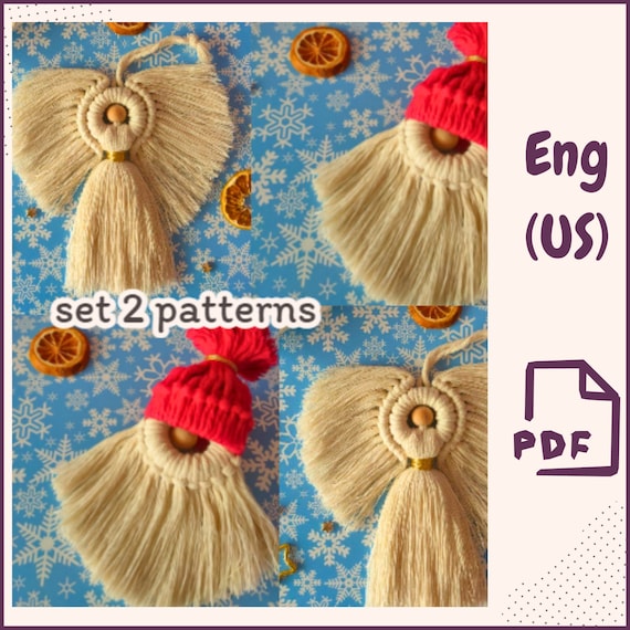 Craft Easy Macrame Angel and Santa Christmas Ornaments DIY Tutorial