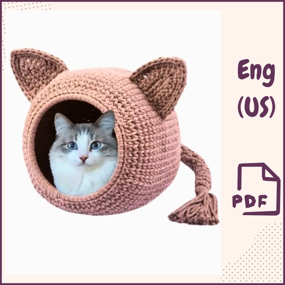 Make a Cozy Crochet Cat Bed PDF Pattern