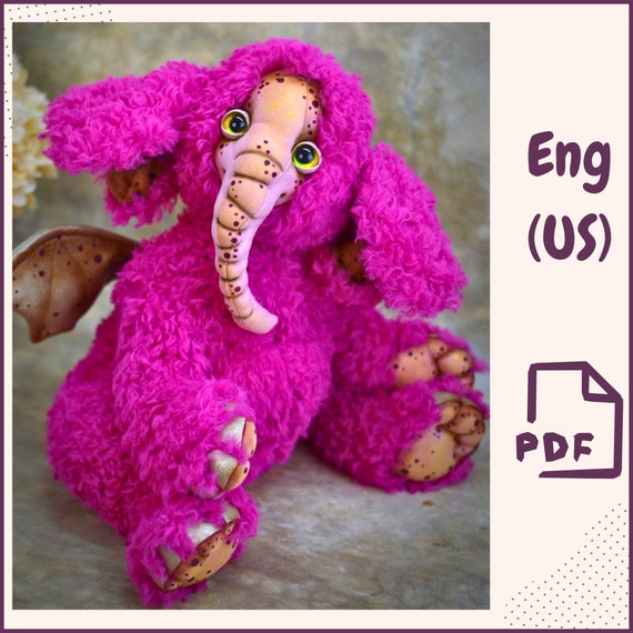 Sew Realistic Mammoth Plush Toy with PDF Pattern