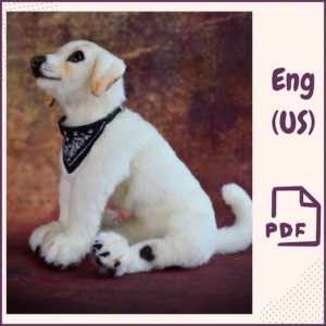 29.30 USDSEW PATTERN Dog- Labrador - Collectible toy - Posing toy - Toy Labrador - Stuffed Animal Figurine-PDF PatternPrepare a gift for your loved ones for any occasion! Sew a plush toy and put a piece of your love and warmth into it! A toy made with your own hands is a great gift!A pattern for sewing a toy with a realistic body.The size from the nose to the base of the tail is about 12 inches (30 cm), not counting the tail.Size on knit about 8inches (20cm) Sitting size is about 10 inches (26cm)Material used: artificial fur, glass eyes, polymer clayFilling material: woolConnections: skeleton lockline or copper wireTinted glass: art oilThe pattern is designed for those who have experience sewing teddy bears.The difficulty level is medium.The document only includes a template with labels to help you stitch the parts correctly. It does not contain instructions for sewing toys. Just a pattern. The document contains only template drawings, not step-by-step instructions.PLEASE note that this is a PDF template and you must open the file using ADOBE ACROBAT READER latest version.Print it out on A4 paper. The drawing is given at a scale of 1:1 without allowances. Please allow a seam allowance of 5 mm for all details of the drawing.I wish you a pleasant work with my drawing and I will be glad to see your result. I would be grateful if you would leave your feedback :)I don't mind that you sell bears made from my designs, but I would appreciate it if you would point out my authorship. Please note that this material is not intended for distribution, resale, processing, or publication. Thank you for your cooperation.Your files will be available to download immediately after the payment confirmation. For more details, please visit the page https://help.etsy.com/hc/en-us/articles/115013328108 REFUNDS:Due to the digital nature of this product, there are no refunds, returns, or exchanges. But I strive to make all my customers happy and satisfied! Dear customers, I would be grateful if you would leave your feedback :) They are very helpful at work. I wish you a pleasant work with my drawing and I will be glad to see your result.If you have any questions, please feel free to contact me.Thank you for visiting my shop and enjoy your creativity!