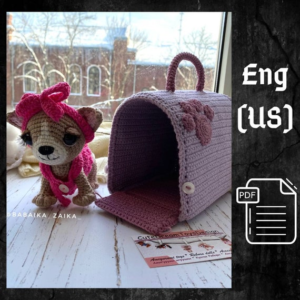 13.50 USDPLEASE NOTE: THIS IS A DIGITAL CROCHET PATTERN, NOT READY-MADE TOYS!This list is an original drawing (written in English using American terminology) to link your own toy!CROCHET PATTERN “CHIHUAHUA IN A CARRIER BAG"Materials:- Sport weight 4ply yarn Yarn Art Jeans (50g /160m)N19 – lilacN53 – blackN59 – bright pinkN62 – whiteN65 – gray-pinkN74 – light pink N71 – beige- 2 mm crochet hook- Safety Eyes 14 mm- Eyelashes on a ribbon- Stuffing material, fiberfill- Cardboard - Tape- 7 Buttons - Needle for sewing piecesThe length of the dog is 13 cm/ 5 inches, height is 11 cm/ 4 inches, using the indicated materials.Bag size: height 13cm, length 16cm, width 7.5cm, using the indicated materials.Skills level – intermediate.The template will be available for download immediately after payment. You will receive an email from Etsy with a link to download the template.For more details, please visit the page https://help.etsy.com/hc/en-us/articles/115013328108If you are going to purchase this template through the Etsy mobile app.The download link will not be available to you.To get the correct link to the template.You need to log in to your ETSY account using any browser.!!! Not via the mobile app.This template is intended for personal use only.You may not re-copy, rewrite, or distribute this template in any form as your own or otherwise.You can't resell my patterns, but you can sell any of the items made from my patterns!HAVE A PERFECT SHOPPING!