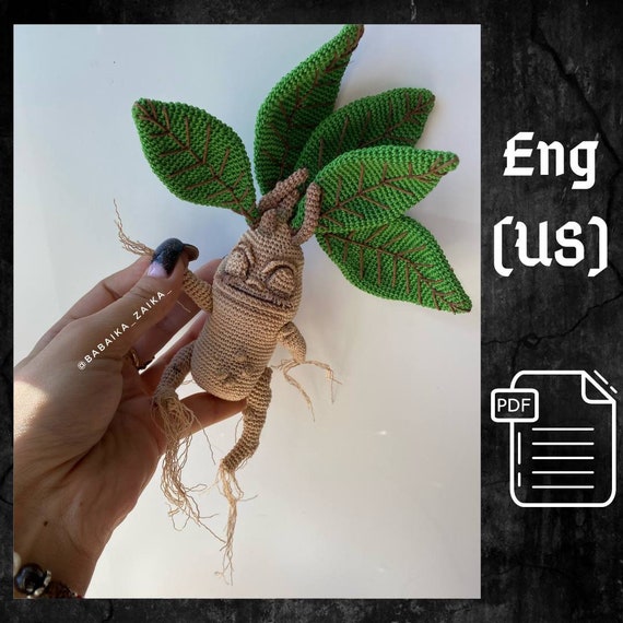 Crochet Mandrake Doll PDF Pattern: DIY Amigurumi Toy Tutorial