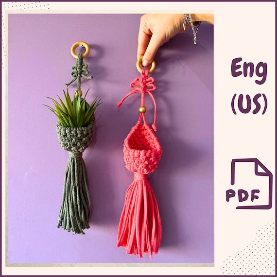 Create Macrame Plant Hanger PDF Pattern for Beginners