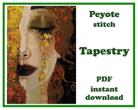 Create Klimt-Inspired Beaded Wall Art PDF Pattern