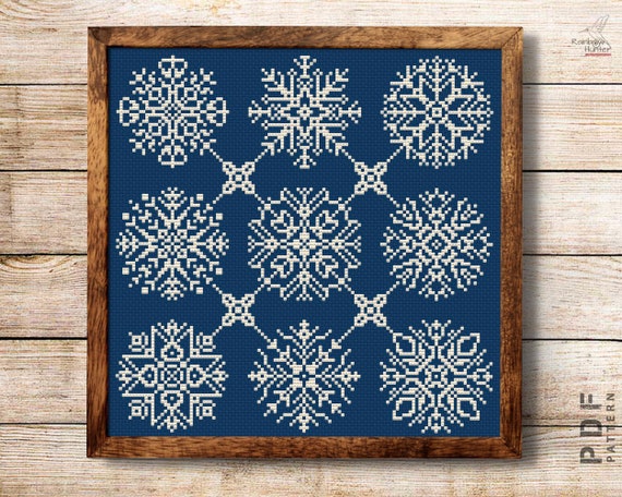 Make Snowflake Christmas Ornament Cross Stitch PDF Pattern