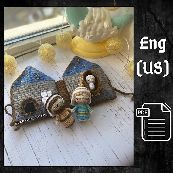 Crochet Christmas Nativity Book PDF Pattern for Amigurumi Ornaments