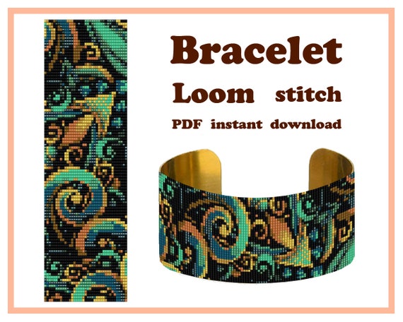4.00 USDLoom bracelet pattern PDF Floral Ornament 2 | LoomWant this pattern in Peyote stitch?https://www.etsy.com/listing/1275397353The pattern for Miyuki Delica Beads size 11 (11 colors)Technique: Loom stitch.Width: 1.97 in (5.0 cm) - 37 columnsLength: 6.75 in (17.2 cm) - 98 rowsThe PDF file includes :1. Pattern preview.2. A large, detailed, numbered graph of the pattern.3. Bead legend - numbers, colors and the number of beads used for each color beads Delica.4. Word chart.You will find your PDF file and jpg file in the section "Your purchases" in Etsy after payment.***The pattern is for personal use only. Please do not copy, resell or share.PLEASE NOTE: this is a listing for a PDF pattern file, not the finished itemor step-by-step tutorial. Materials are not included. Stitch Technique Instructions or Tutorials are not included. However if you need any help, be free to contact me.Thank you for visiting my shop!