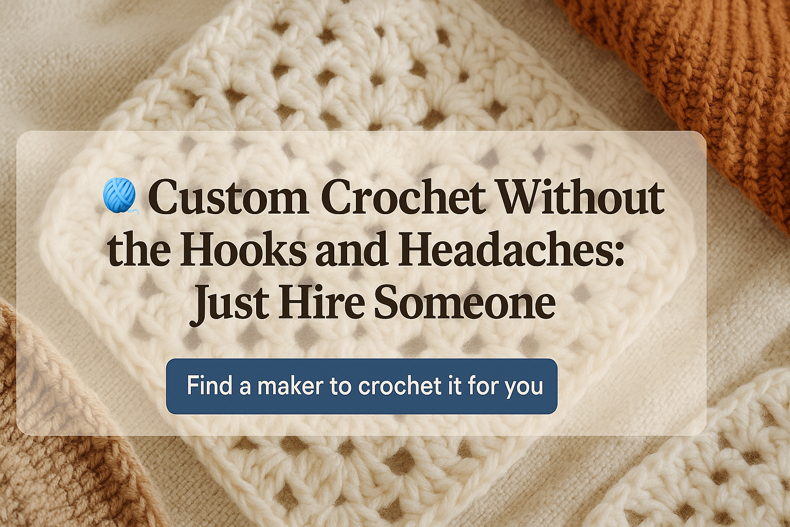 🧶Custom Crochet Without the Hooks and Headaches: Just Hire Someone