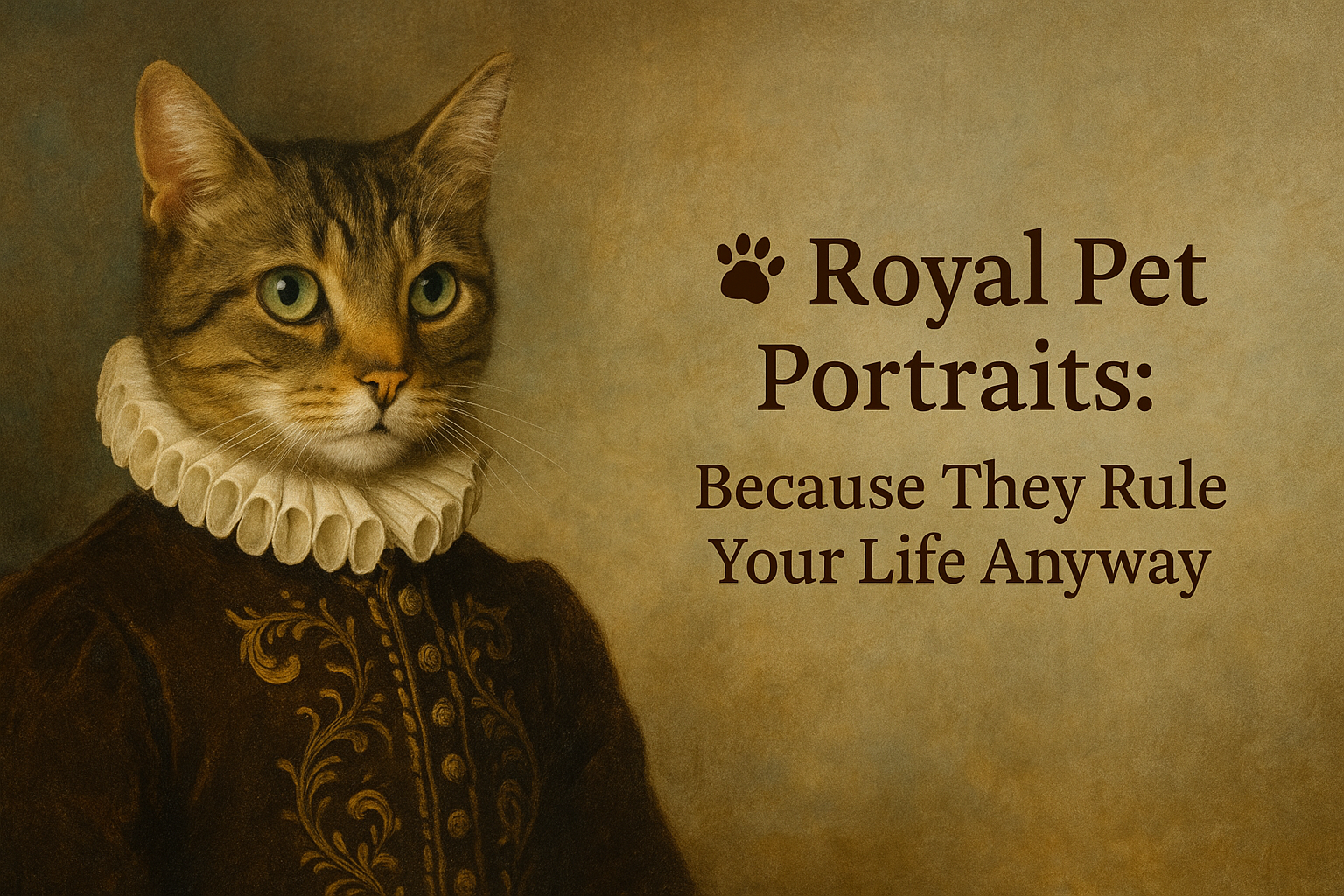 🐾 Royal Pet Portraits: Because They Rule Your Life Anyway