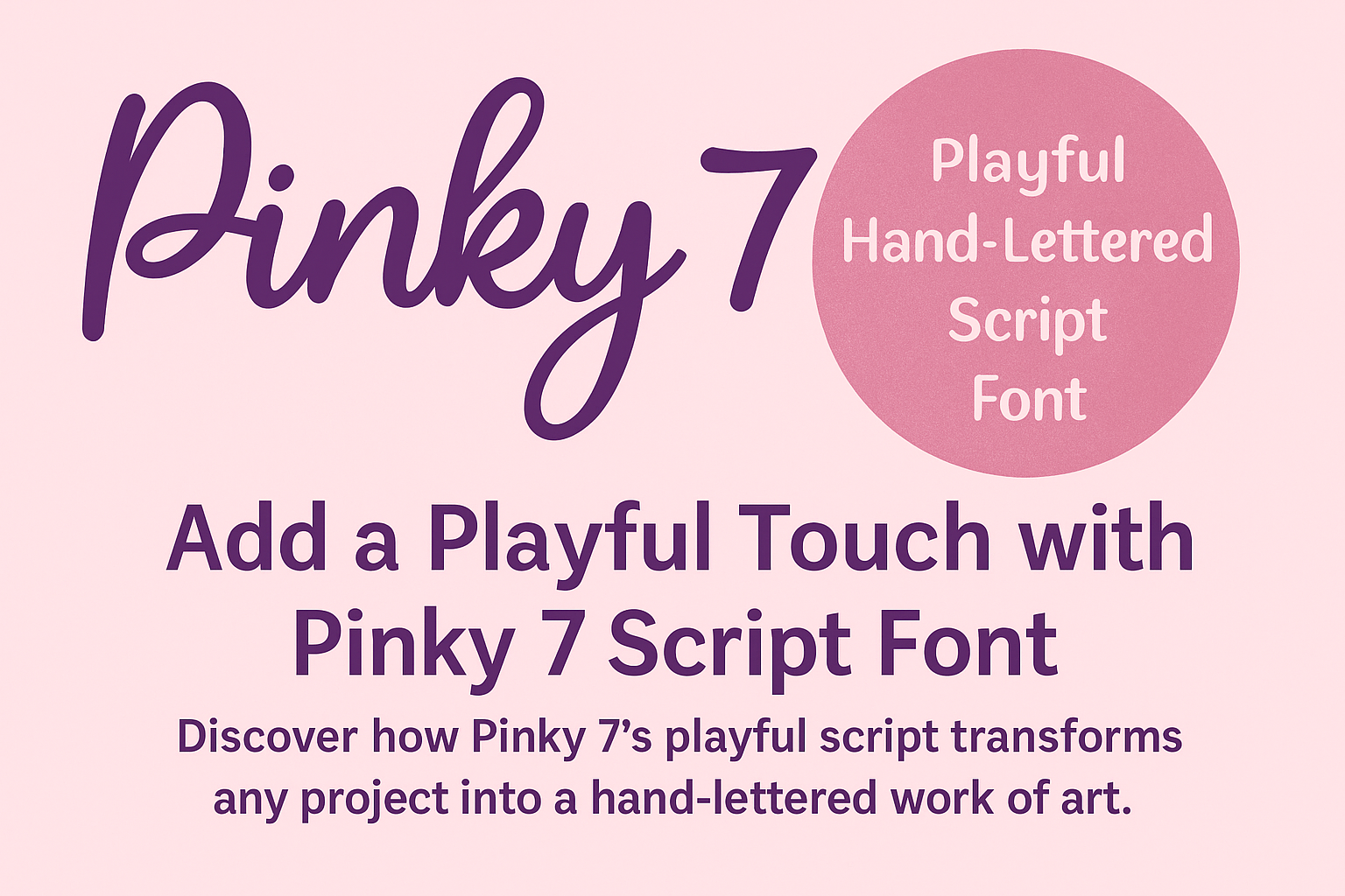 Unlock Creative Flair with the Pinky 7 Font