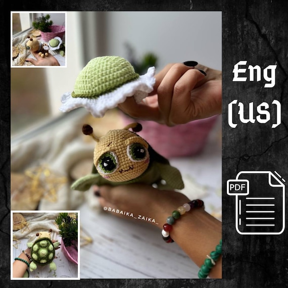 Crochet Bee Turtle Amigurumi Plush Toy PDF Pattern