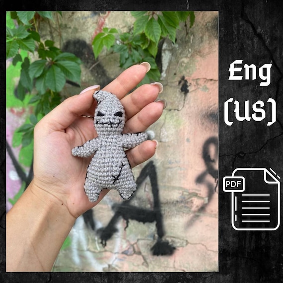 Crochet Oogie Boogie Keychain Amigurumi PDF Pattern