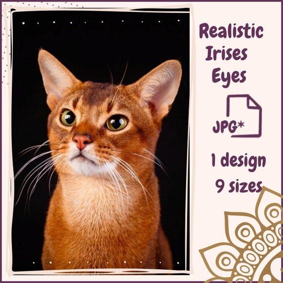 Printable Realistic Cat Iris Collage For Dolls And Crafts