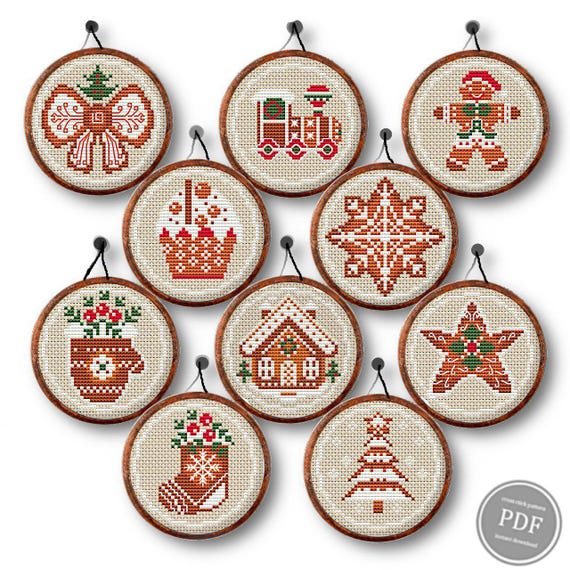 Craft Charming Christmas Hoop Embroidery PDF Pattern for Cozy Holiday Decor