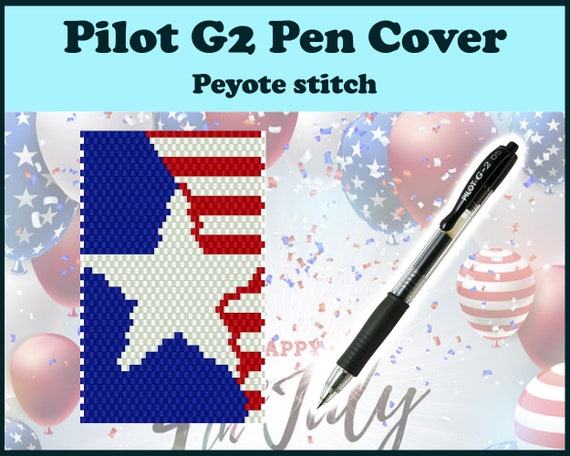 Craft a 4th of July Beaded Pen Cover PDF Pattern