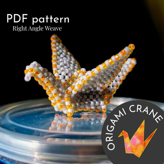 Make Beaded Origami Crane Pendant PDF Pattern