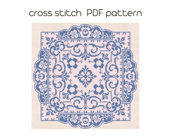 Craft Geometric Mandala Ornament Cross Stitch PDF Pattern