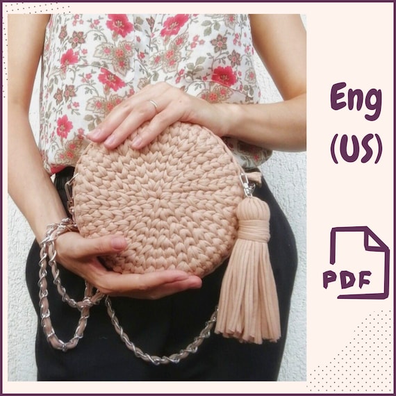 Summer Crochet Circle Purse Pattern With Shoulder Strap PDF