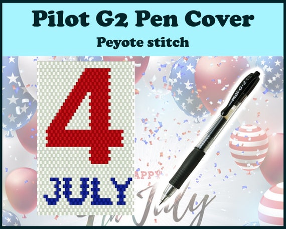 Create Patriotic Beaded Pilot G2 Pen Cover PDF Pattern