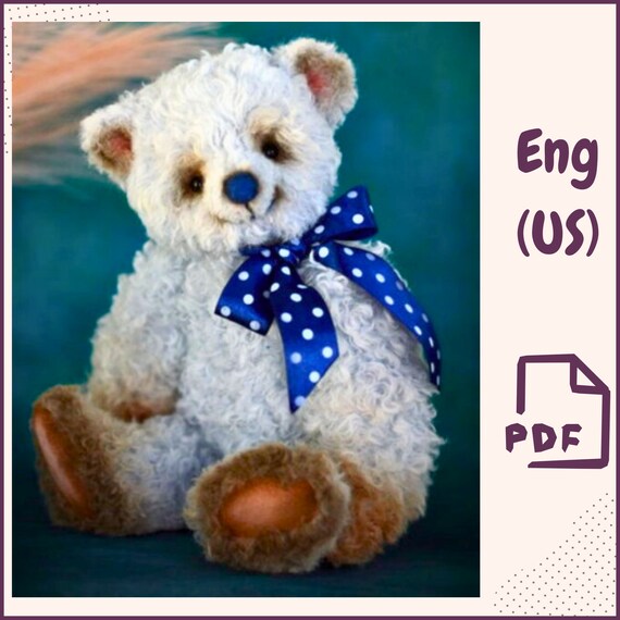 DIY Plush Teddy Bear Sewing PDF Pattern Template