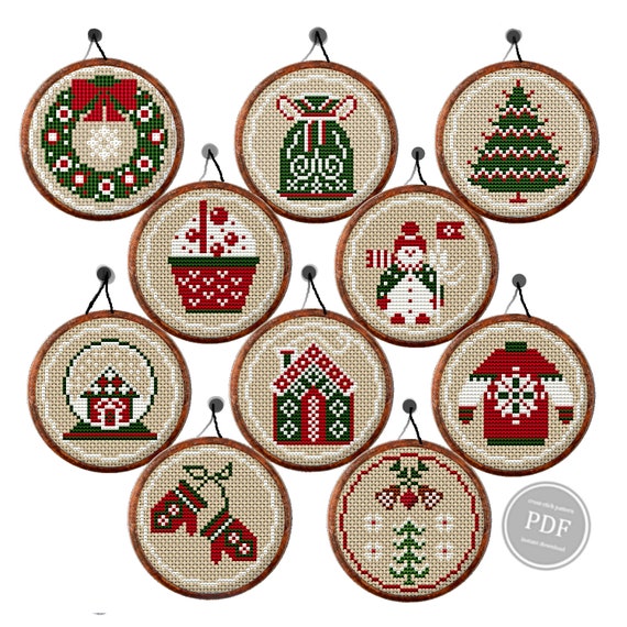 Craft Christmas Hoop Embroidery PDF Pattern for Cozy Holiday Home Decor