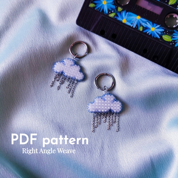 Make Seed Bead Cloud Pendant DIY Tutorial with RAW Weave
