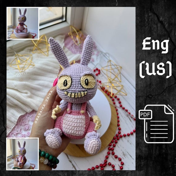 Crochet Charming Circus Bunny PDF Pattern for DIY Amigurumi Doll