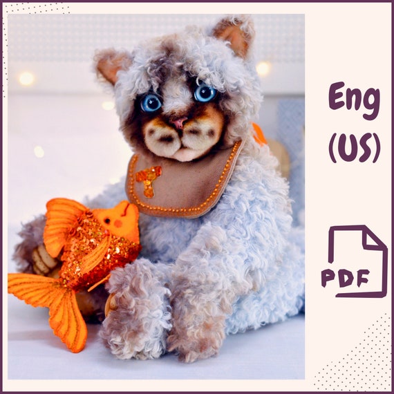 DIY Teddy Cat Plush Sewing Pattern PDF Tutorial