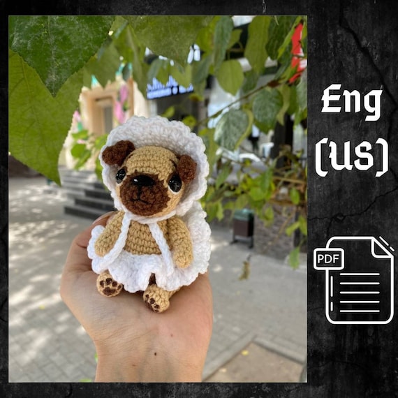 Craft Cute Pug Puppy Amigurumi PDF Pattern