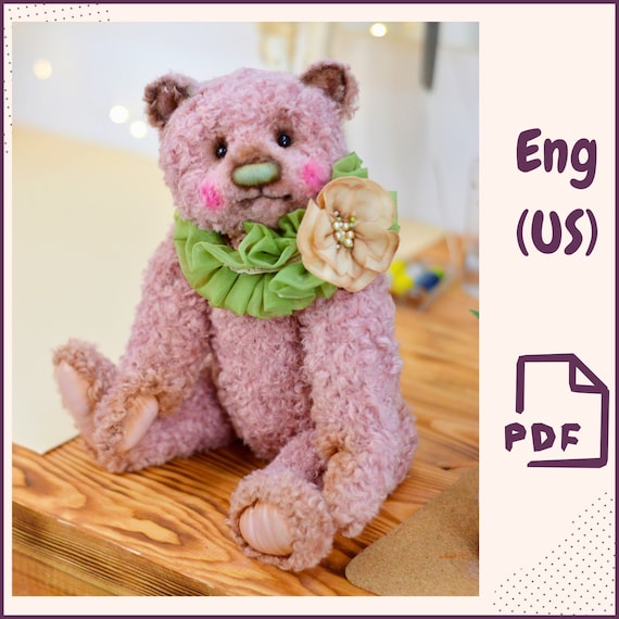 DIY Soft Plush Teddy Bear Sewing Pattern PDF