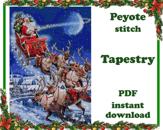 Learn to Make Christmas Beaded Wall Art PDF Pattern