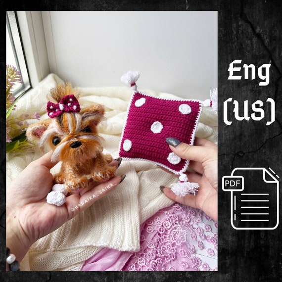 Crochet Mini Yorkie Puppy Amigurumi PDF Pattern