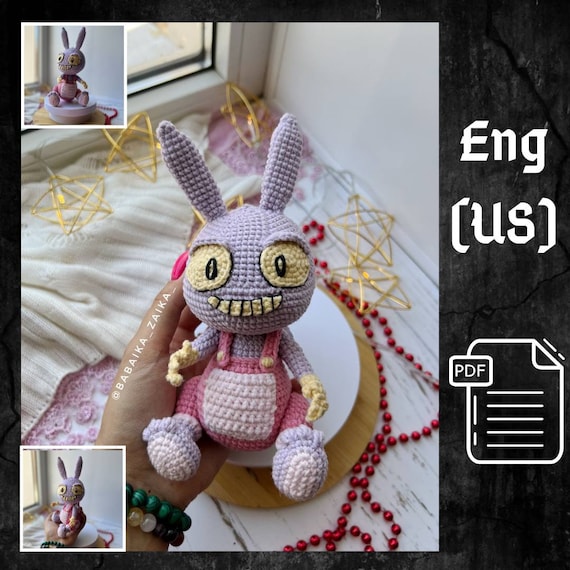 Crochet Circus Bunny Amigurumi PDF Pattern for DIY Plush Toy