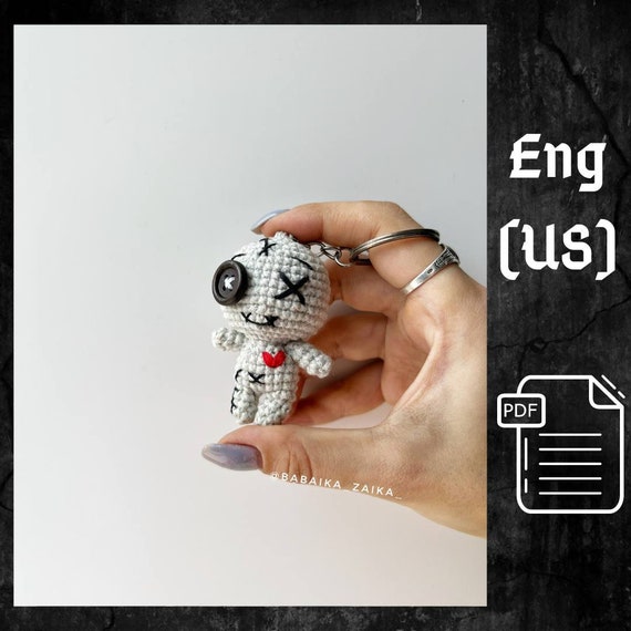 Crochet a Cute Amigurumi Voodoo Doll Keychain PDF Pattern