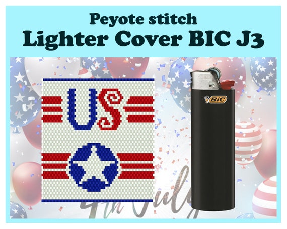 Create 4th of July Peyote Lighter Cover PDF Pattern
