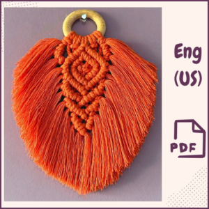 4.00 USDFeather Macrame Pattern / Leaf tutorial / Step by Step DIY / Macrame Wall Hanging pattern PDF / Easy macrame decor Digital Download ★ Please note that This is a digital download, not a physical item!This is a PDF tutorial of a macramé leaf / feather wall hanging which you can create at home with basic materials following these tutorial instructions. An easy way to add a boho style decor into your home! Simple and easy tutorial!PATTERN is shown in the pictures. It contains a step-by-step written tutorial 20 pages on how to complete this project.*** If you are a beginner you can easily make this wall hanging following this tutorial.The dimensions of the finished product are approximately 17 cm x 19 cm.Feel free to ask any questions you have while you are making the project, will be happy to help you more if you need! Thanks and have a wonderful day! ***********************The template will be available for download immediately after the payment confirmation. You will receive an email from Etsy with a link to download the template. For more details, please visit the page https://help.etsy.com/hc/en-us/articles/115013328108If you are going to purchase this template through the Etsy mobile app.The download link will not be available to you.To get the correct link to the template.You need to log in to your ETSY account using any browser.!!! Not via the mobile app.