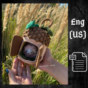 13.50 USDPLEASE NOTE: THIS IS A DIGITAL CROCHET PATTERN, NOT READY-MADE TOYS!This list is an original drawing (written in English using American terminology) to link your own toy!CROCHET PATTERN "FUNNY ACORN"Materials:For Hedgehog- Sport weight 4ply yarn Alize Cotton Gold (100g /330m)N21 – grayN493 – brown- DK Light Worsted faux fur yarn YarnArt Mink (50g /75m) N347 – рink- 1.75 mm crochet hook- Stuffing material, fiberfill- Needle for sewing piecesThe length of the hedgehog is 10-11 cm/4.0-4.5 inches, using indicated materials.For acorn- Sport weight 4ply yarn Alize Cotton Gold (100g /330m)N35 – dark greenN493 – brownN118 – bright greenN612 – light green- Sport weight 4ply yarn Alize Cotton Gold Tweed (100g /330m)N262 –beige- 1 Button- Plastic (I use plastic folders)- Needle for sewing pieces- 1.75 mm crochet hook- Stuffing material, fiberfillAcorn size: height is 15cm/6.0 inches, width is 10cm/4.0 inches, using the indicated materials.Skills level – intermediate.The template will be available for download immediately after the payment confirmation. You will receive an email from Etsy with a link to download the template. For more details, please visit the page https://help.etsy.com/hc/en-us/articles/115013328108If you are going to purchase this template through the Etsy mobile app.The download link will not be available to you.To get the correct link to the template.You need to log in to your ETSY account using any browser.!!! Not via the mobile app. This template is intended for personal use only.You may not re-copy, rewrite, or distribute this template in any form as your own or otherwise.You can't resell my patterns, but you can sell any of the items made from my patterns!HAVE A PERFECT SHOPPING!