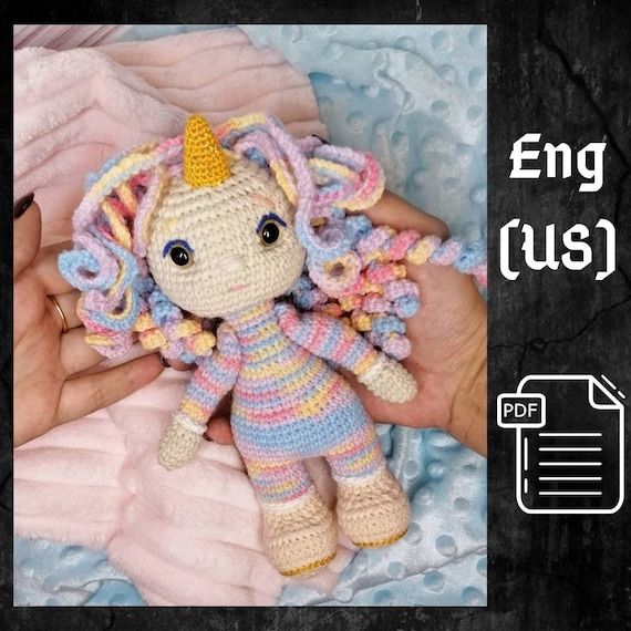 Make Cute Unicorn Doll PDF Pattern DIY Tutorial