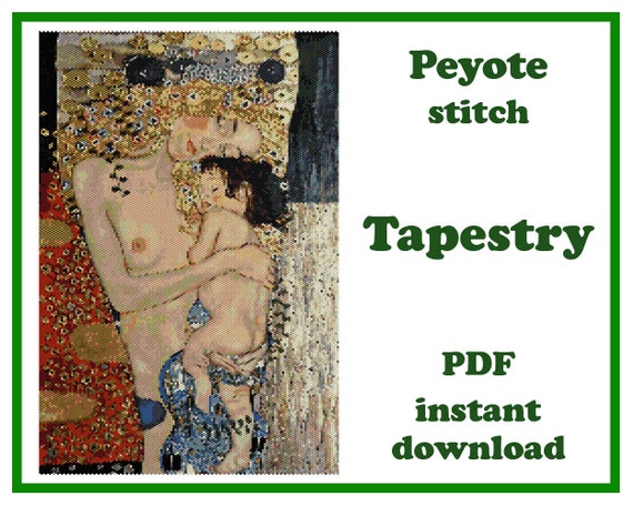 Create Peyote Stitch Mother and Child Wall Art PDF Pattern