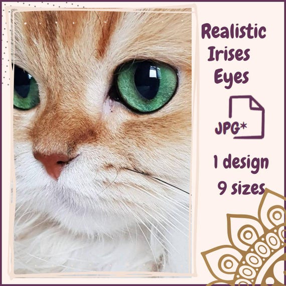 Printable Cat Eyes Graphics For Doll Teddy Bear Bottle Cap Crafts