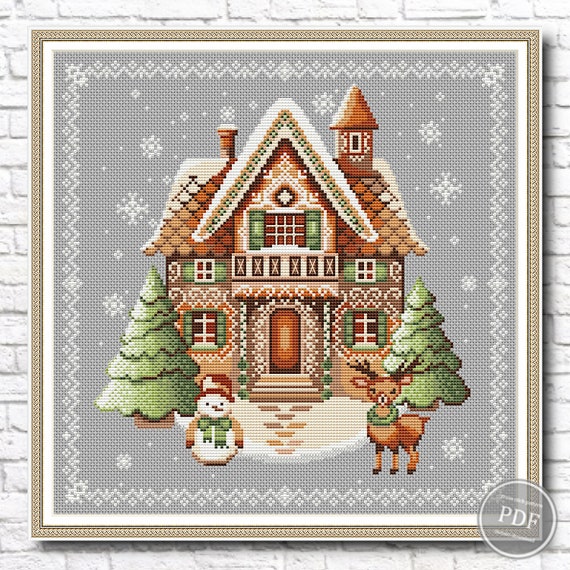 7.14 USDCross Stitch Pattern Blue Gingerbread house. Christmas Cross Stitch Pattern. New Year Cross Stitch. Modern design PDF 409Please note this is a PDF scheme only.No fabric, floss, or other materials are included in the listing.It is a digital pattern PDF format and will be available to download when the payment will be received.PATTERN SPECIFICATION FOR DIFFERENT TYPES OF FABRIC DMC colors: 14 Mesh size: 155 x 155 stitches● Fabric: Aida 14 28.2 x 28.2 Cm 11.1 х 11.1 Inches ● Fabric: Aida 16 24.7 x 24.7 Cm 9.7 х 9.7 Inches ● Fabric: Aida 18 21.9 х 21.9 Cm 8.7 х 8.7 Inches FILES AVAILABLE FOR DOWNLOADPRINT VERSION print in A4 format- version with colored blocks and symbols- version with black and white blocks and symbol.This is a printed version with diagrams divided into sections. Printing on A4 paper is possible;- TABLET VERSION- version with colored blocks and symbols- version with black and white blocks and symbolsThis is a screen-friendly (phone and tablet) version with a solid layout. You can enlarge it for a better view.Compatible with Pattern Keeper for phone and tablet. ******Each PDF file includes:Title page with main image;Thread color chart showing colors, keys, thread length, etcScheme.In order to open these files you will need Adobe Reader, which can be downloaded here for free: www.adobe.com/products/reader Downloading instructions can be found here:https://www.etsy.com/help/article/3949?ref=help_search_resultI don't accept returns, exchanges, or cancellations.But please contact me if you have any problems with your order.Dear customers, I would appreciate your feedback. They are very helpful at work.