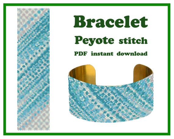 Craft a Colorful Peyote Stitch Cuff Bracelet PDF Pattern