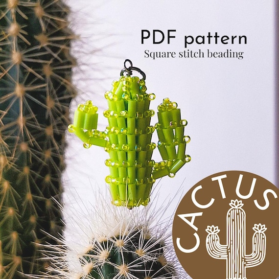 Craft a Beaded Cactus Pendant DIY Tutorial PDF Pattern
