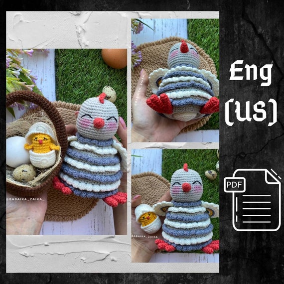 Crochet Easter Chick in Basket PDF Pattern for DIY Spring Decor
