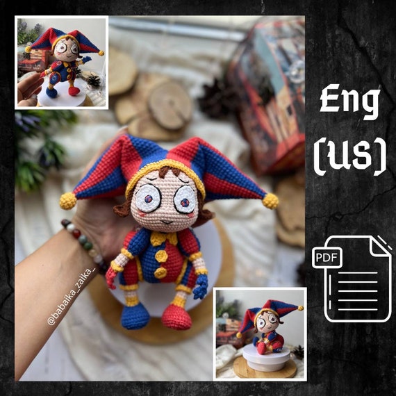Create Crochet Circus Clown Monster Plush Toy PDF Pattern