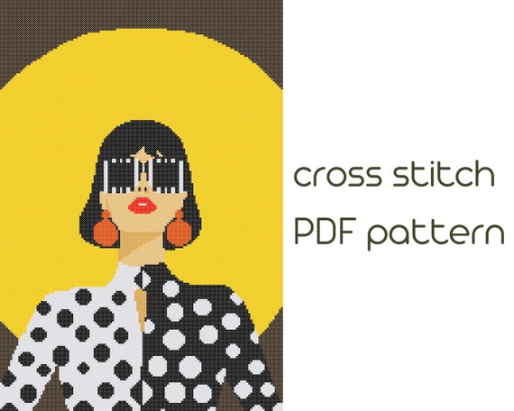 Craft Pop Art Cross Stitch Embroidery PDF Pattern